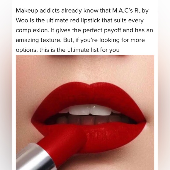 Other - Ruby woo by mac one left